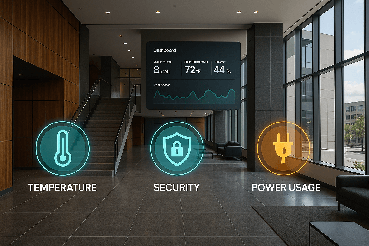 Smart building management system dashboard