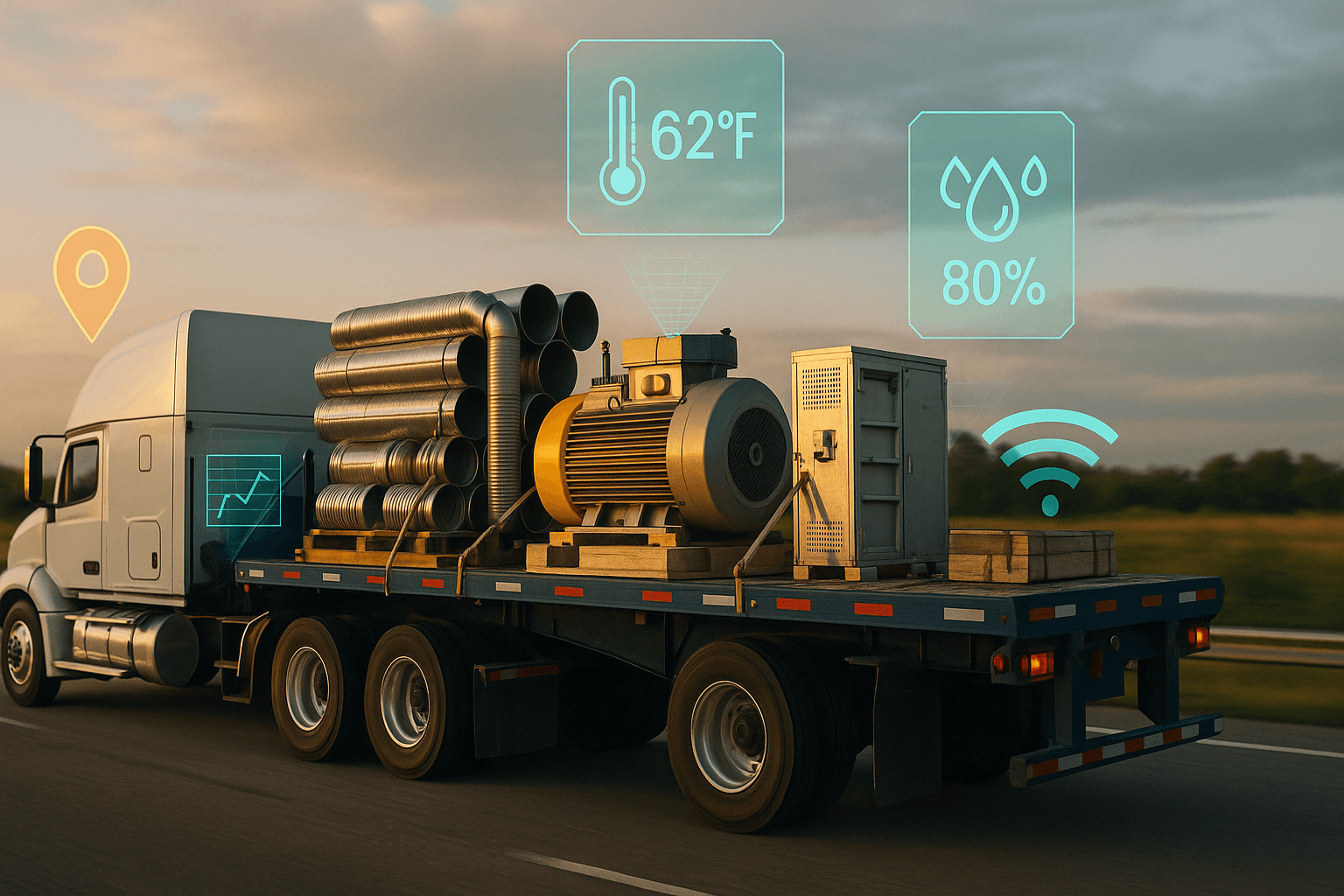Industrial IoT sensors on manufacturing equipment