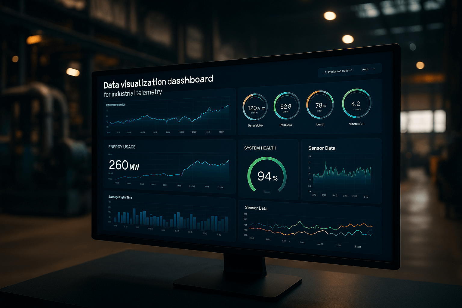Data visualization dashboard for industrial telemetry